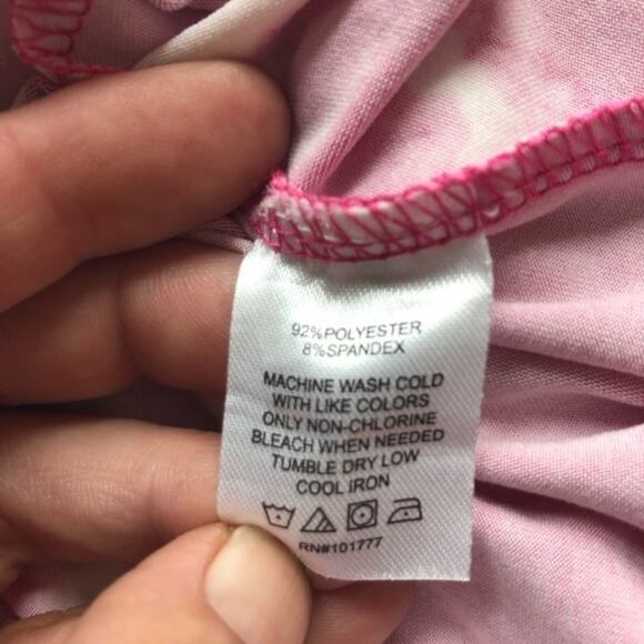 Soybu Water Lily Tie Dye Pink White Tahiti Athletic Dress Size Medium - Picture 11 of 12